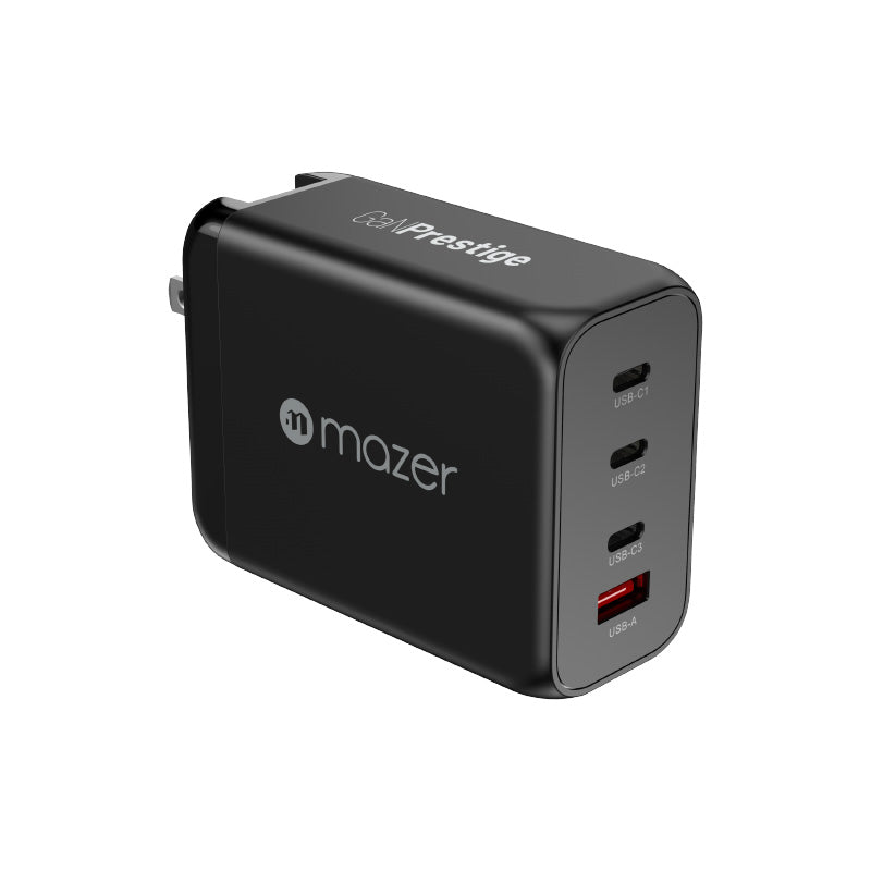 Mazer M-GAN200W-BK GAN3 200W PD&QC 3C+1A with 3 Plug (Black)