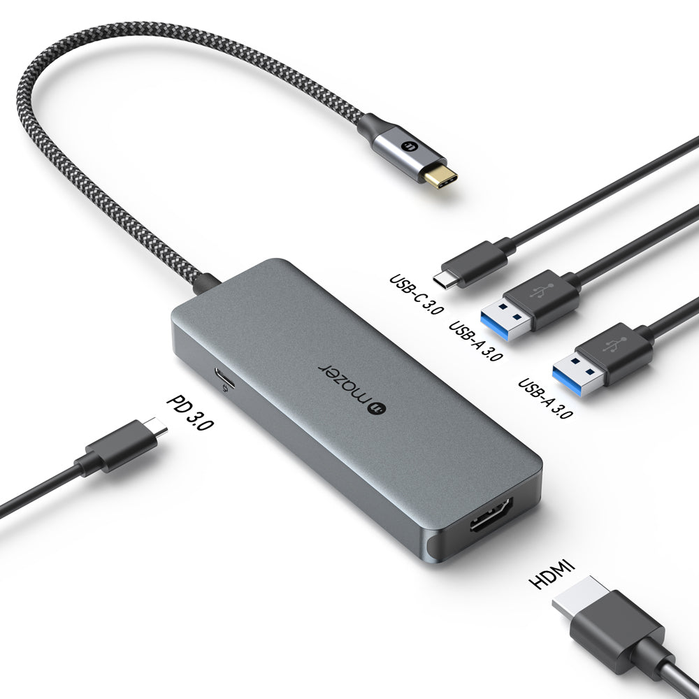 Mazer M-Hub60-GY InfiniteLinkPro Hub60 5-in-1 USB C Multimedia Hub