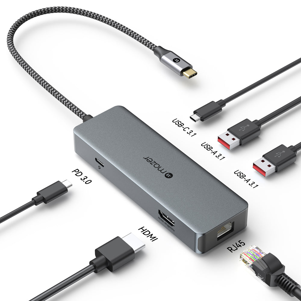 Mazer M-Hub61-GY InfiniteLinkPro Hub61 6-in-1 USB-C Multimedia Hub