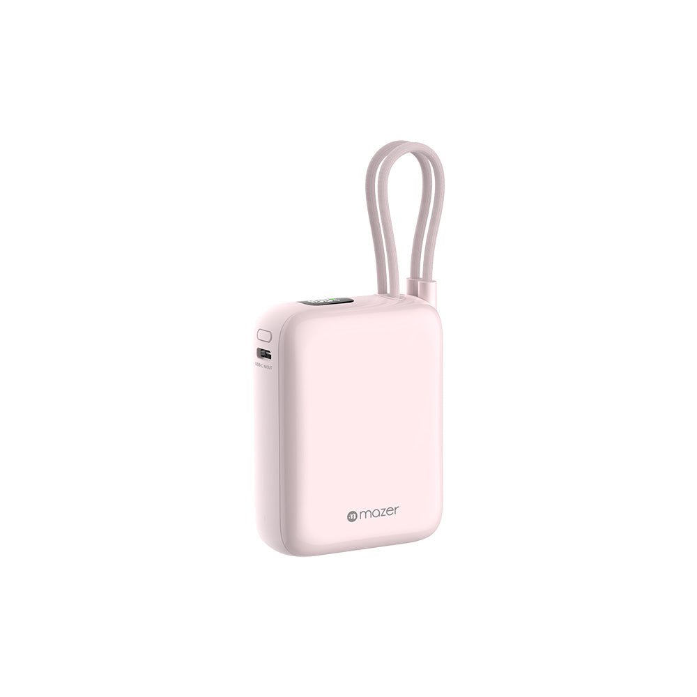 Mazer M-PC35CC PowerCharge Nano 10000mAh PD35W C-Cable Power Bank (CCC Certified) - Pink