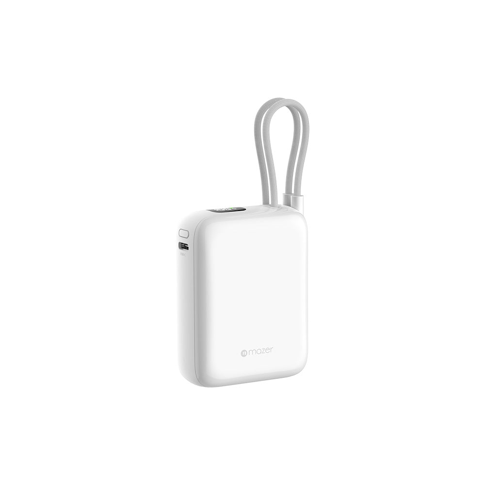 Mazer M-PC35CC PowerCharge Nano 10000mAh PD35W C-Cable Power Bank (CCC Certified) - White
