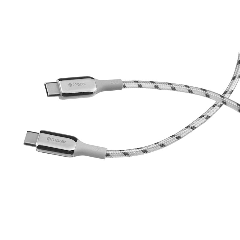 Mazer M-PL3Pro-240C125 240W USB C to C Cable 1.25m (White)