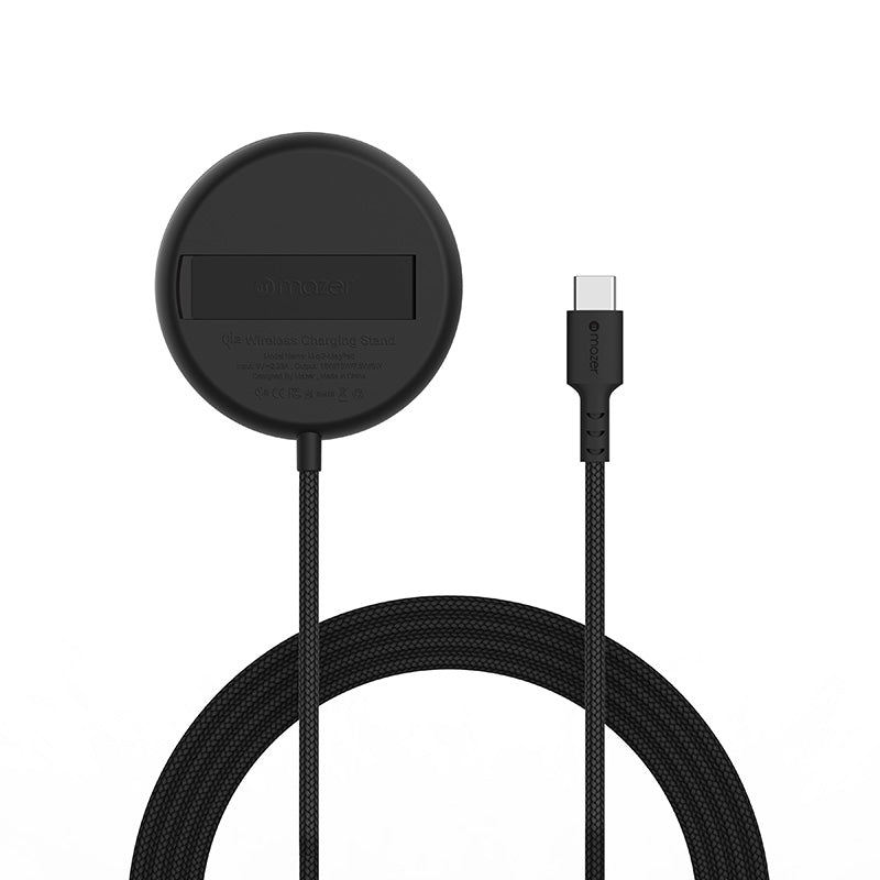 Mazer M-Qi2-MagPad-BK Qi2 15W Charging Pad with Stand (Black)