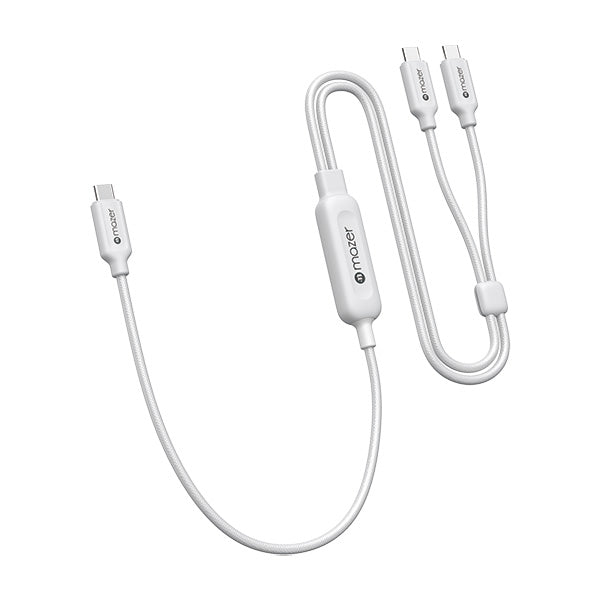 Mazer M-Scorpion-C140-LG InfiniteLink Scorpion Dual USB-C PD140W Fast Charge Cable 1.25M - Light Grey