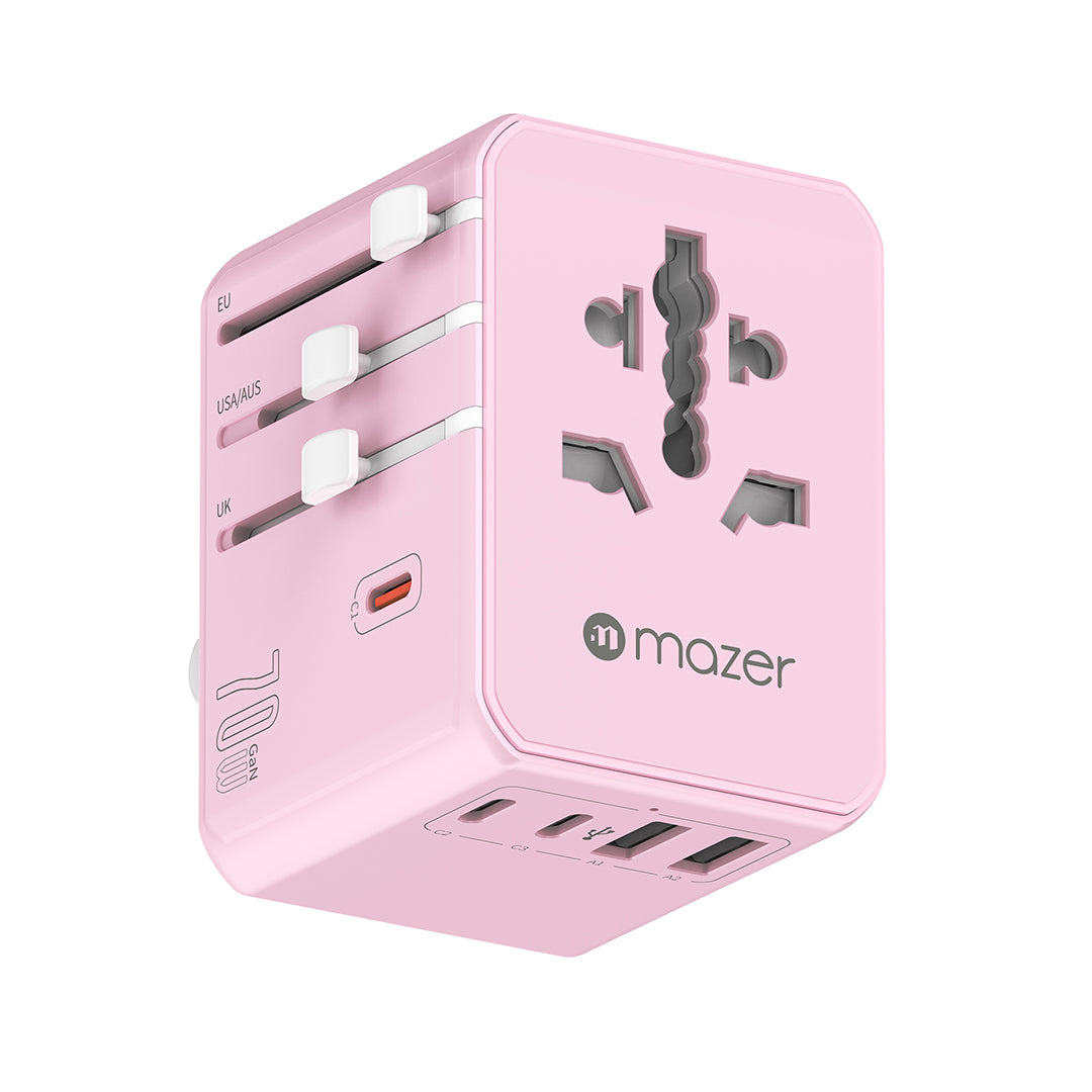 Mazer M-TC270 InfiniteTravel PD70W 3C2A Travel Adapter - Pink