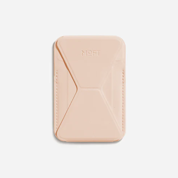 Moft MS007MP-1 Snap-On Phone Stand & Wallet MOVAS (MagSafe Compatible) - Peach Pink
