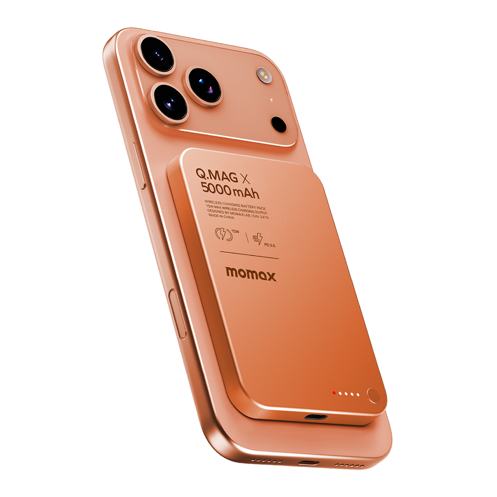 Momax IP116AM Q.MAG X Magnetic Wireless Battery Pack 5000mAh - Orange