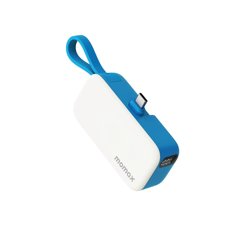 Momax IP130B 5000mAh PD20W 3-In-1 Built-in USB-C Powerbank (Blue)