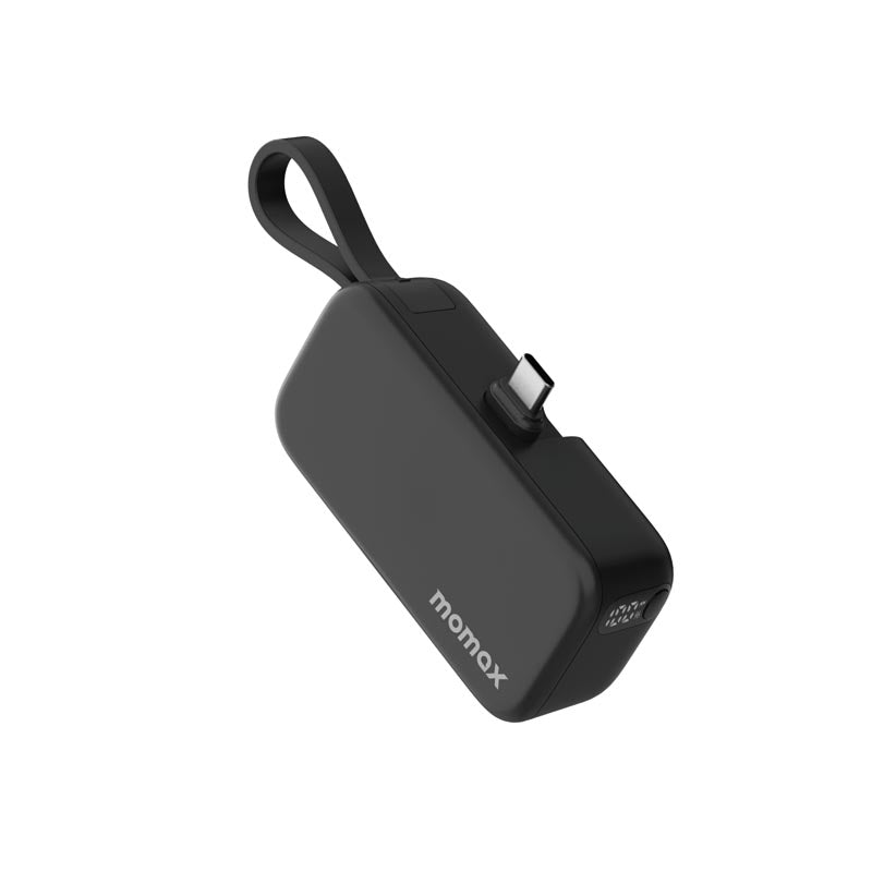 Momax IP130D 5000mAh PD20W 3-In-1 Built-in USB-C Powerbank (Black)