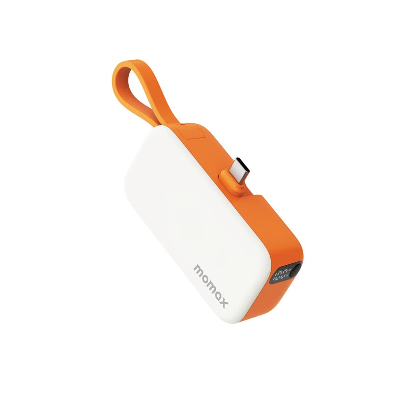 Momax IP130DM 5000mAh PD20W 3-In-1 Built-in USB-C Powerbank (Orange)