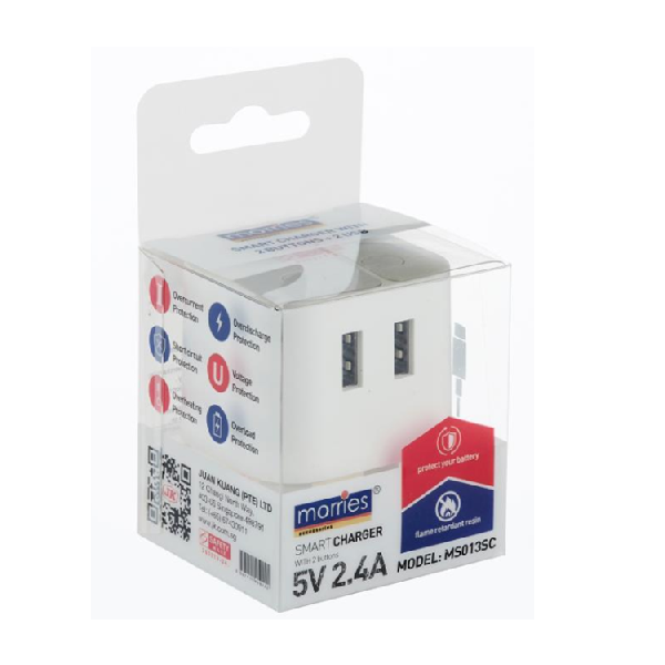 Morries MS013SC 2.4A Smart charger (White)