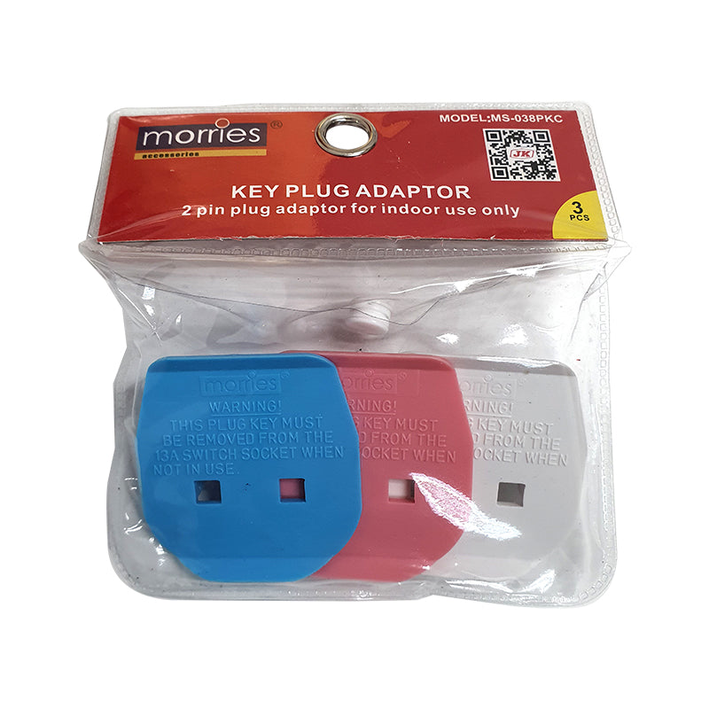 Morries MS038PKC PVC Safety Plug Key for 2 Pin