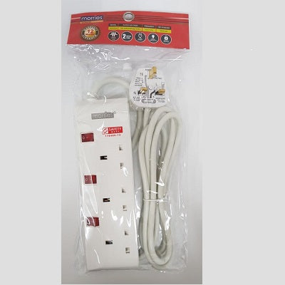 Morries MS3233 (2M) 3 Way Extension Cord w/ith Surge Protector