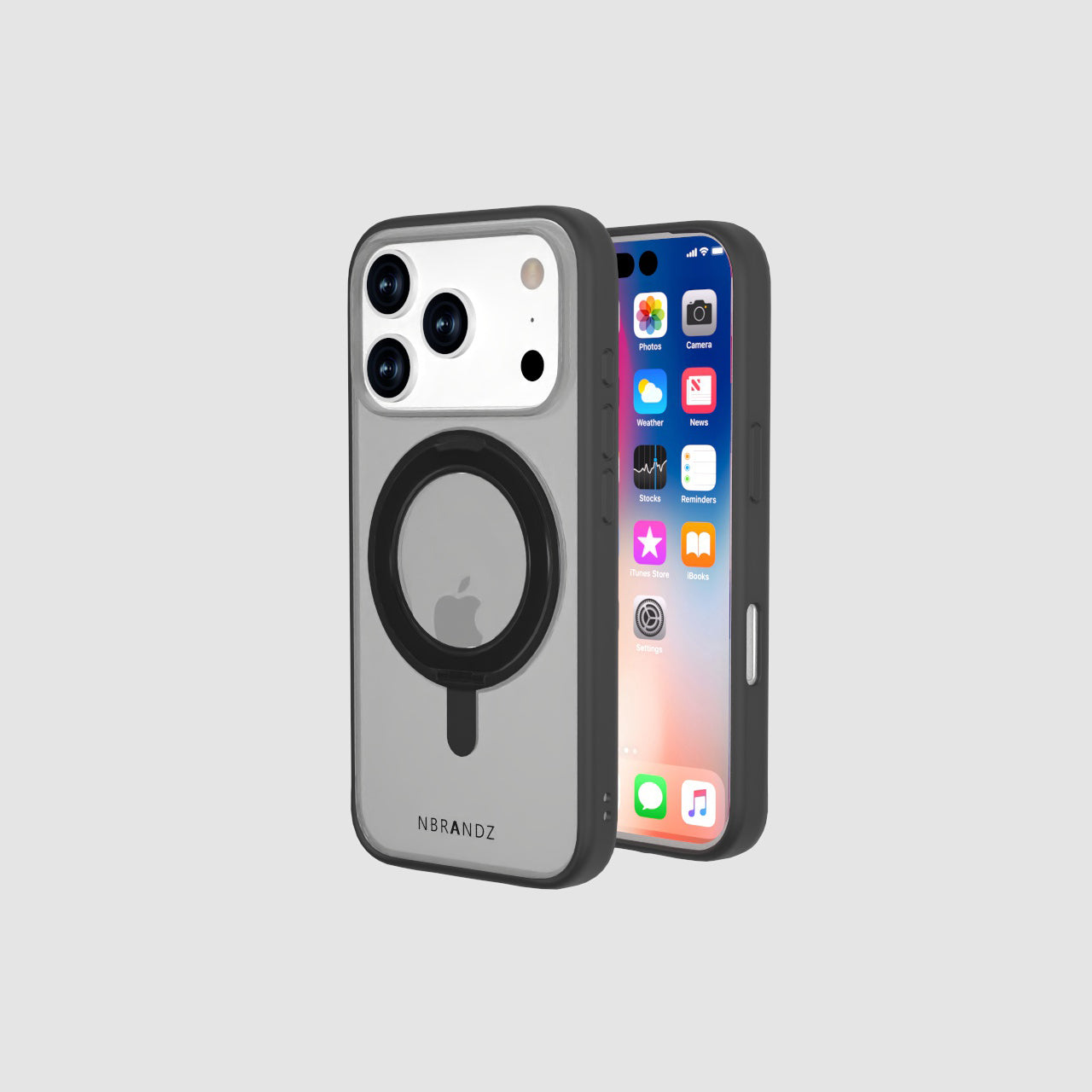 Nbrandz/N-Mag360-iPhone 17 Pro Matt Black Mag360 Touch 360 Rotation Protective Case