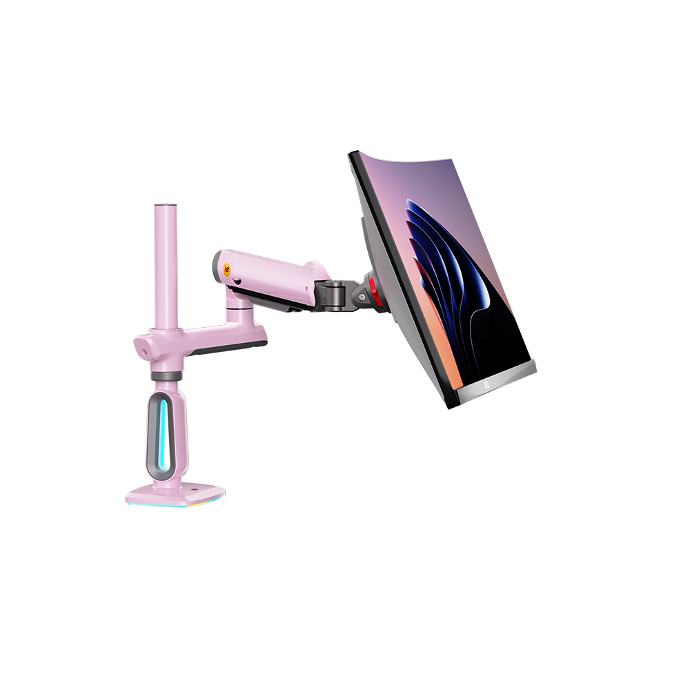 Northbayou J7 Gaming Monitor Arm Pink with RGB