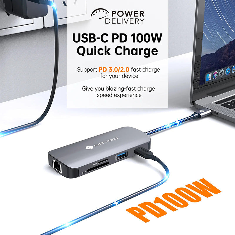 Omars Novoo R8 Pro 8-in-1 USB-C Hub
