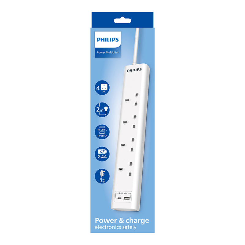 Philips CHP4141WA/69 4-way Extension 1A1C 2M