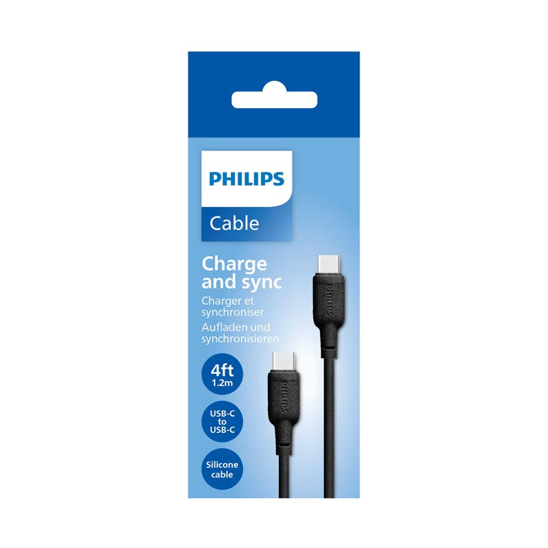 Philips DLC6541CB/00 100W USB-C to USB-C Cable 1.2M (Black)