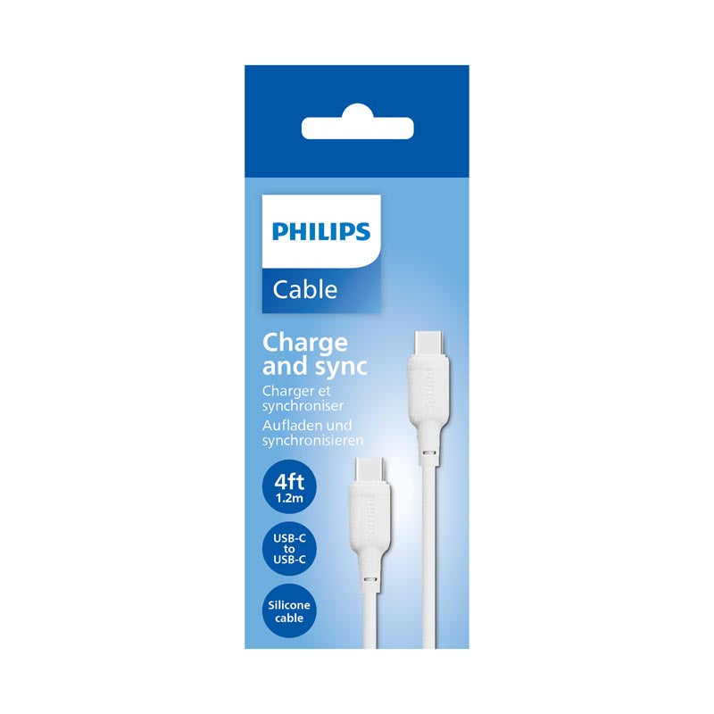 Philips DLC6541CW/00 100W USB-C to USB-C Cable 1.2M (White)