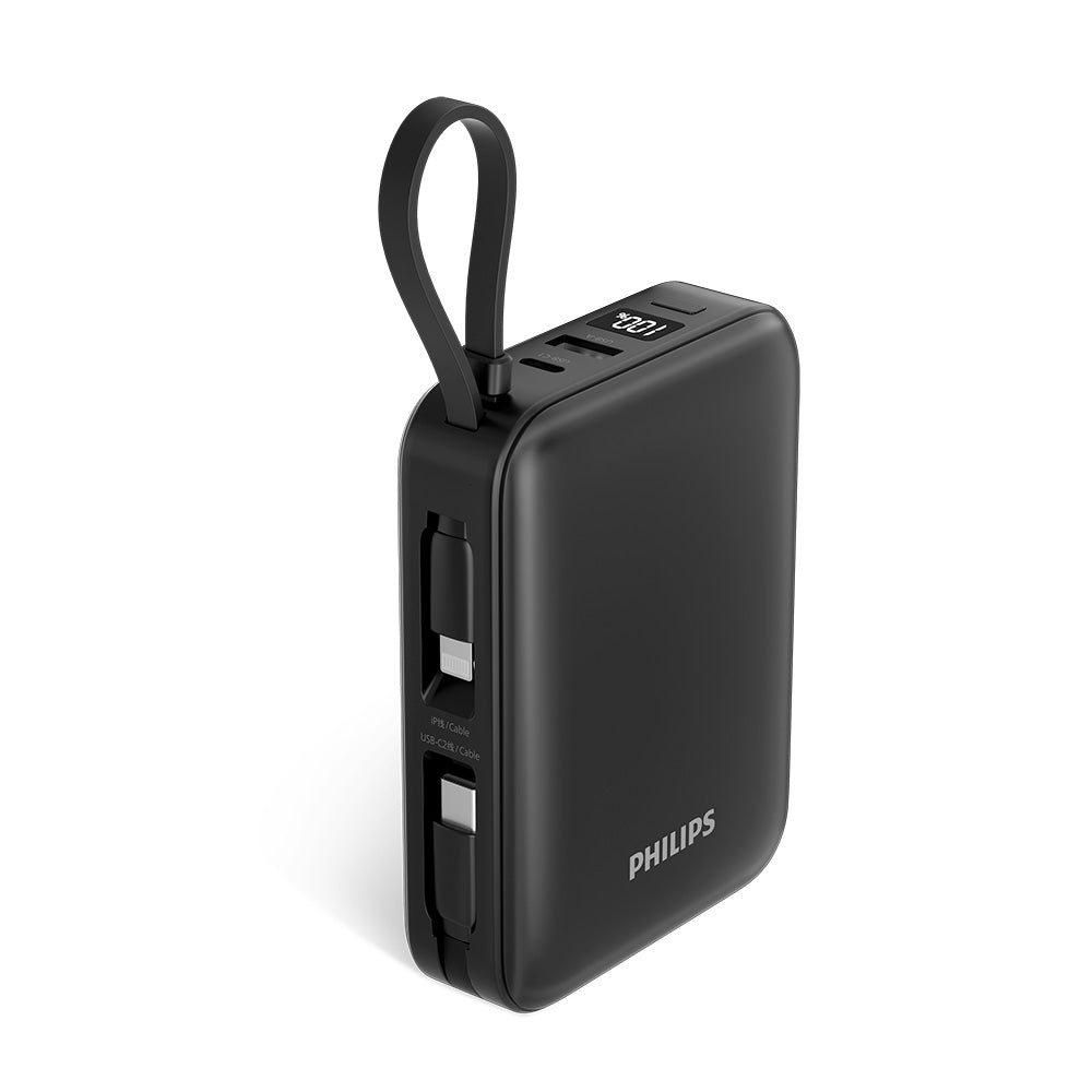 Philips DLP2226B/97 20000mAh CCC 22.5W USB-C+Lightning Cable (Black)