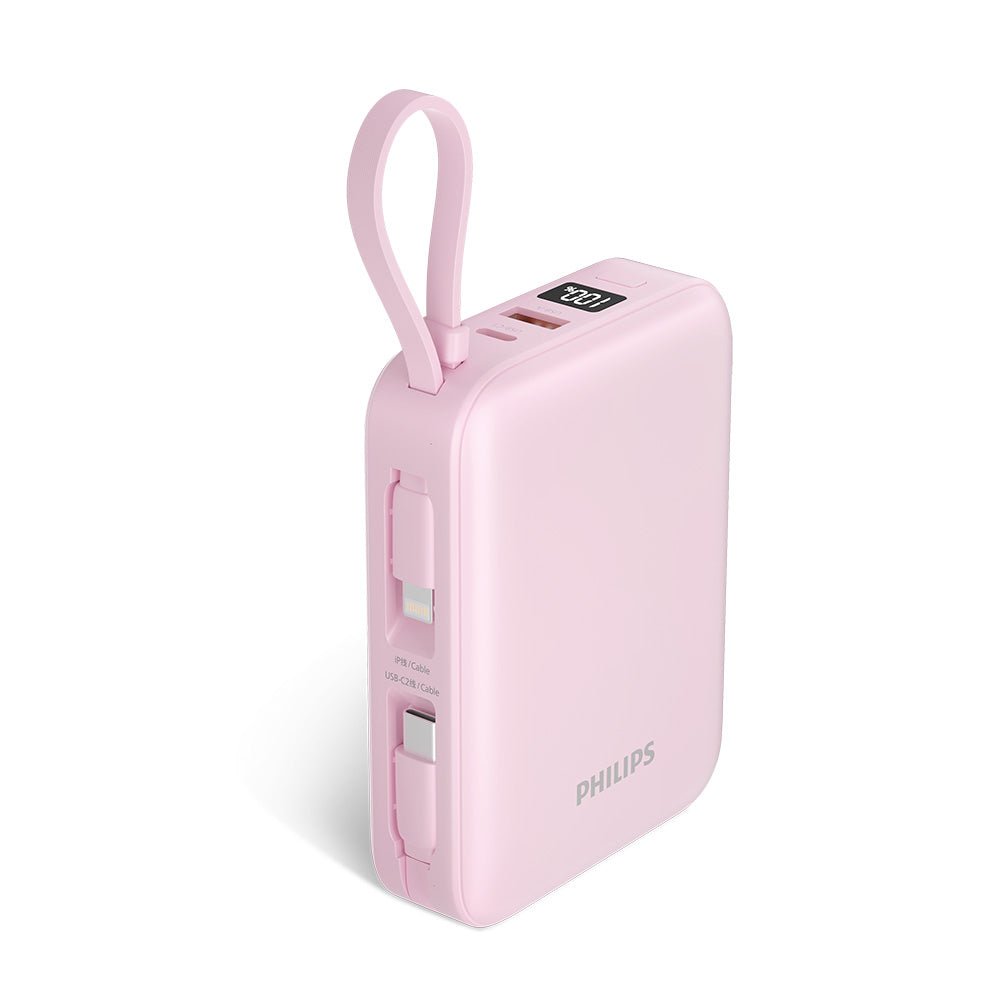 Philips DLP2226P/97 20000mAh CCC 22.5W USB-C+Lightning Cable (Pink)