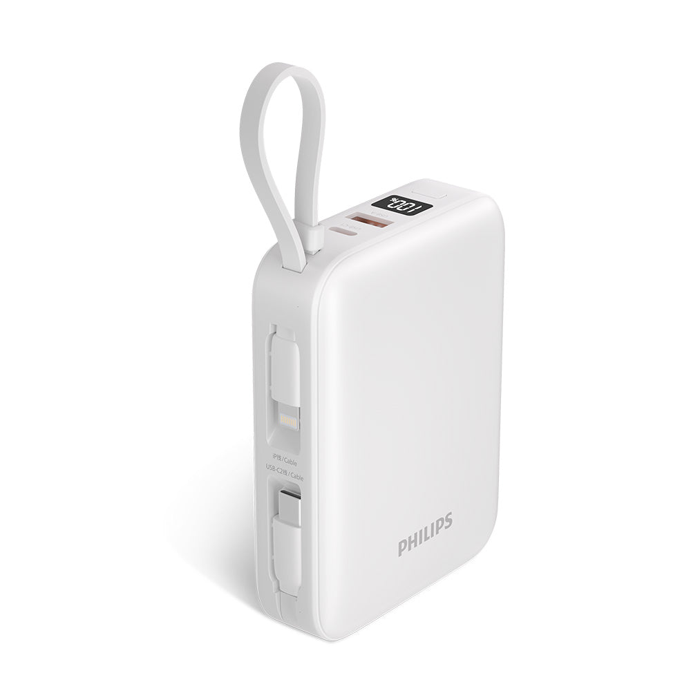 Philips DLP2226W/97 20000mAh CCC 22.5W USB-C+Lightning Cable (White)