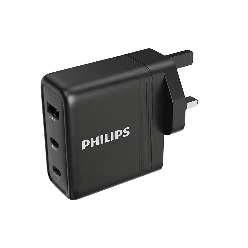 Philips DLP6332CB/05 100W GaN Wall Charger 2C1A (Black)