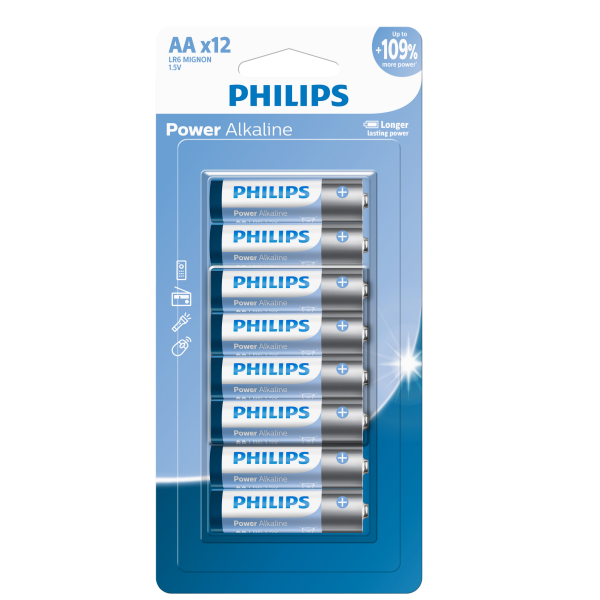 Philips LR6P12B/40 12AA Alkaline Battery