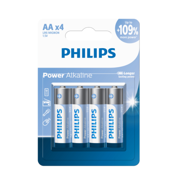 Philips LR6P4B/40 4AA Alkaline Battery