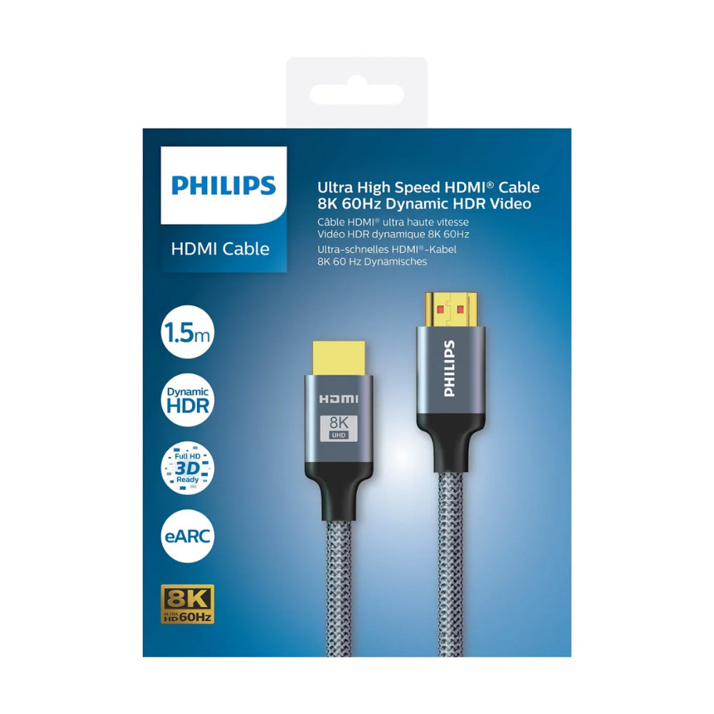 Philips SWV9115/10 HDMI 2.1 CERT 8K Metal Case Cable 1.5M