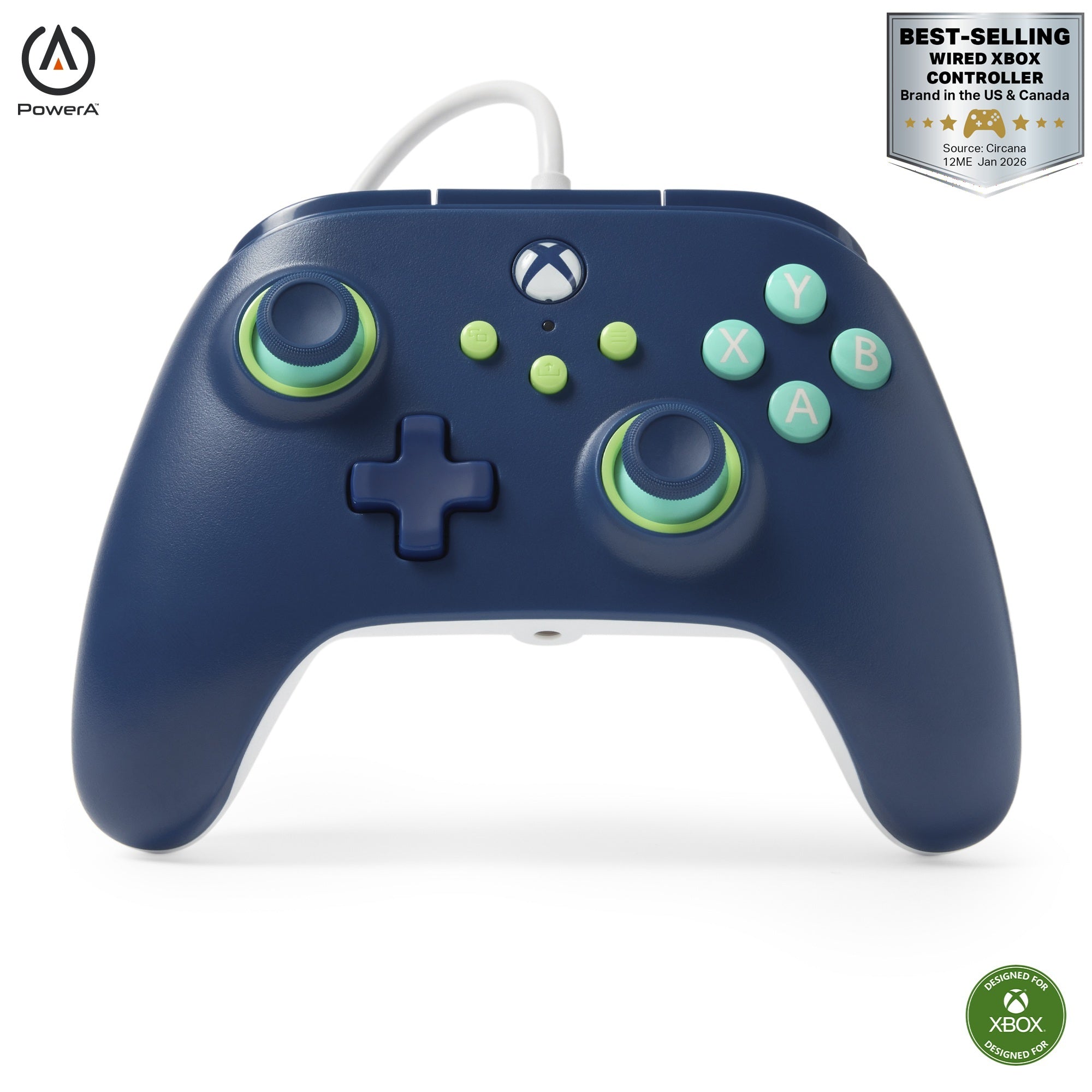 PowerA Xbox X/S Wired Controller - Mariner Blue
