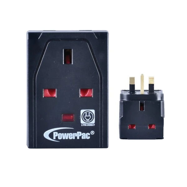PowerPac PP144NBK 3 Way Adaptor with Neon(Black)