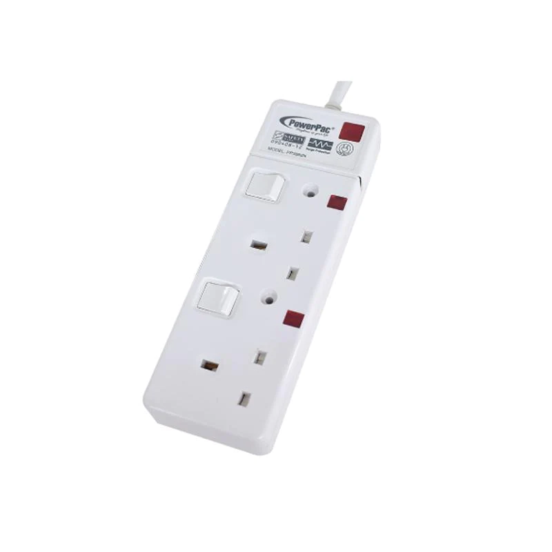 PowerPac PP3882N 2Way Extension 3Meter 2 Pin Direct,Neon & Surge