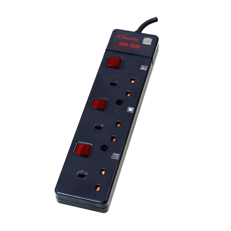 PowerPac PP3883BK 3Way 3M Extension with 2Pin Direct (Black)