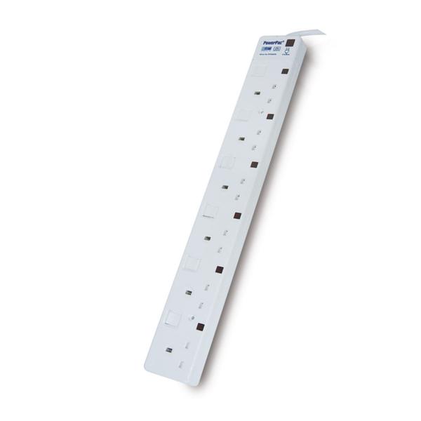 Powerpac PP6886N 6Way 6M Extension with Neon & Surge