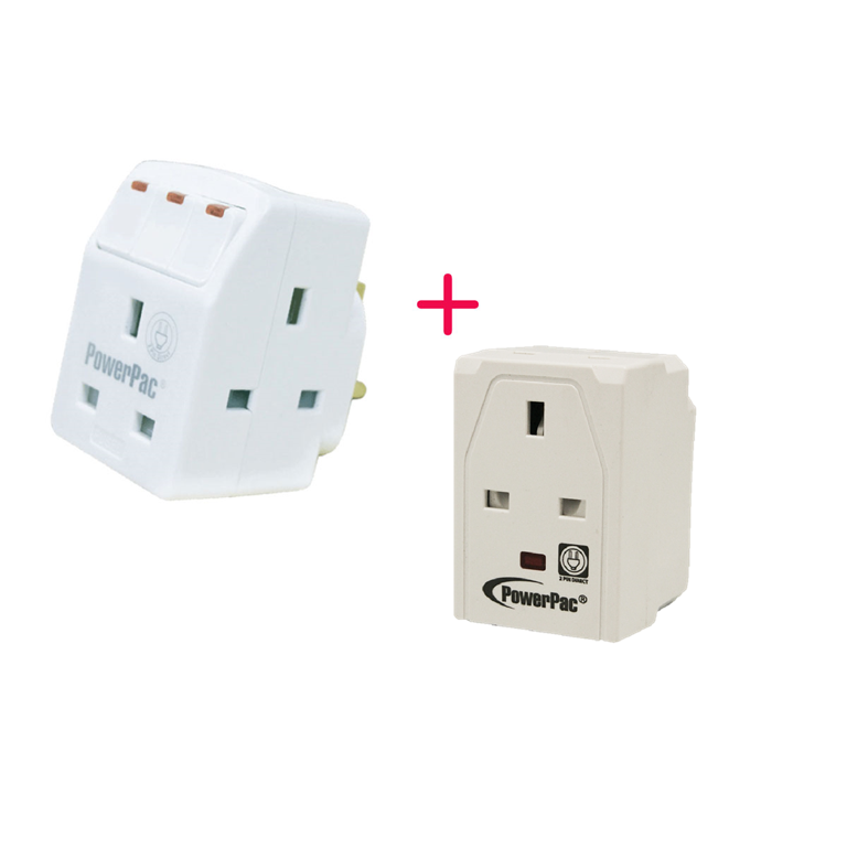 PowerPac PP8733/PP144 3Way Adaptor w Switch 3Way Adaptor