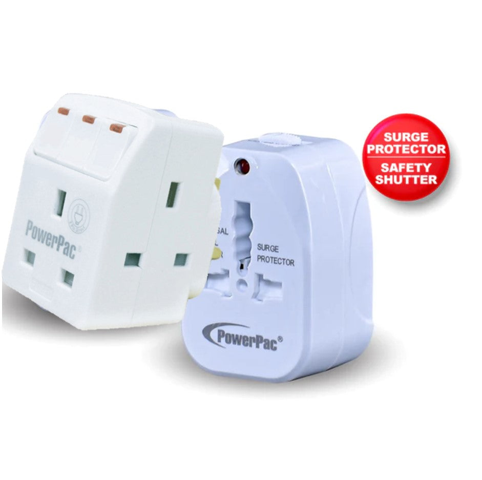 PowerPac PP8733/PP7974 3 Way Adaptor W/Switch/Travel Adaptor