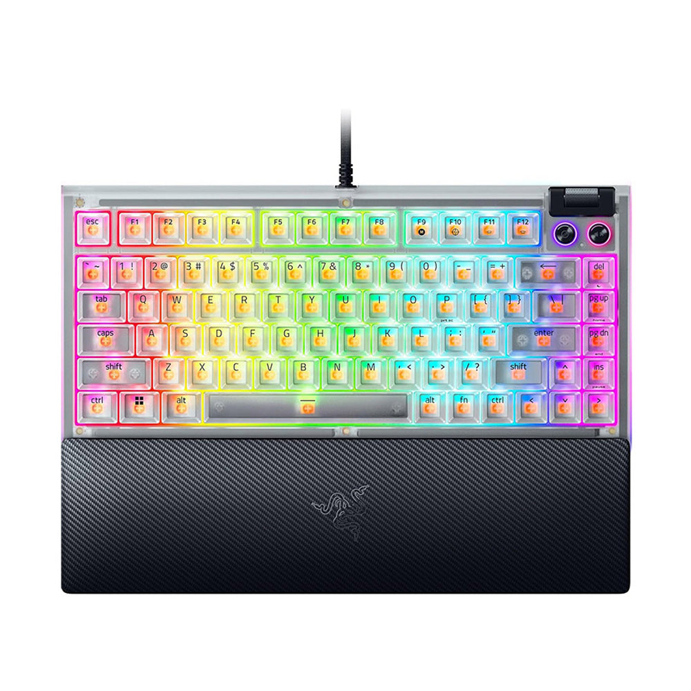 Razer BlackWidow V4 75% Wired Gaming Keyboard (Phantom White)