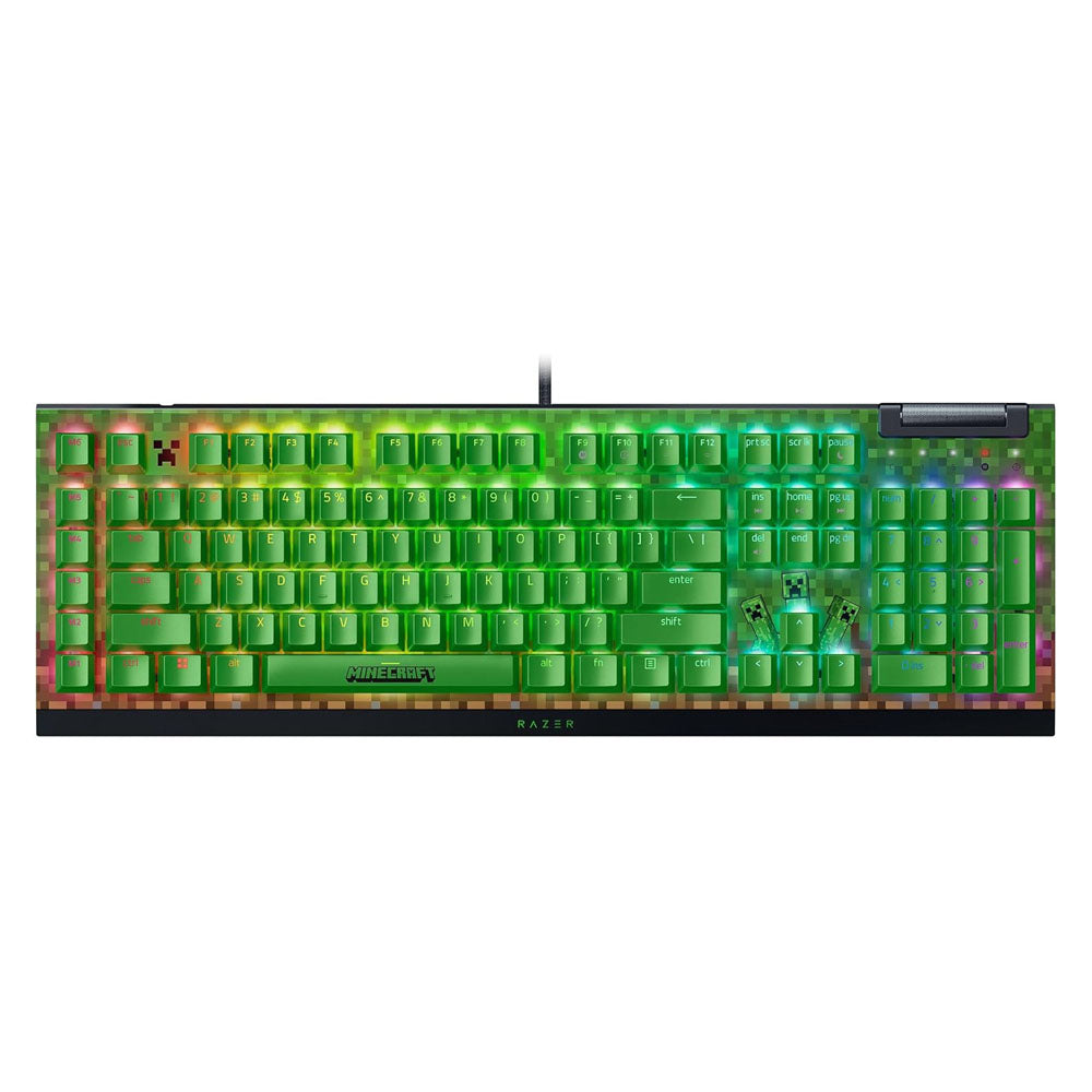 Razer BlackWidow V4 X Wired Gaming Keyboard (Green Switch - Minecraft Edition)