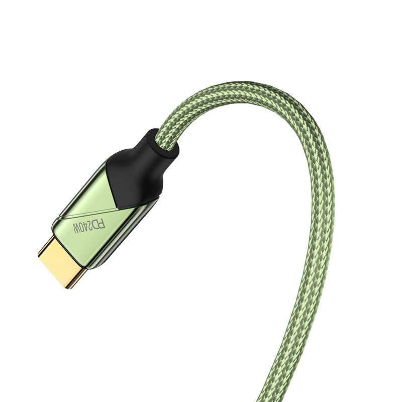 Recci RS18CC Data Cable Voyage Series C-C PD 240W, Green