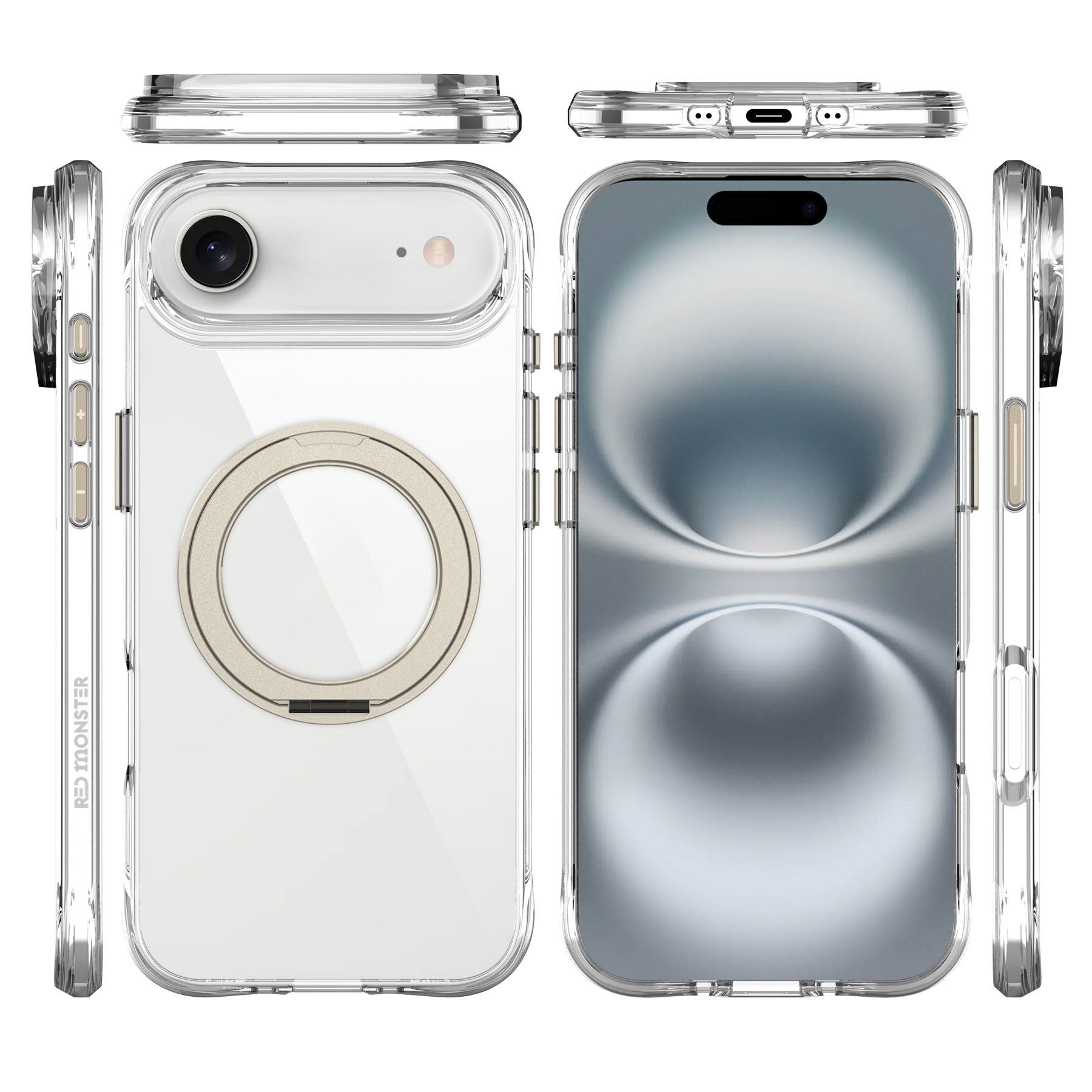 Redmonster iPhone 17 Air 6.5 (2025) Basic M 360 Clear Titanium