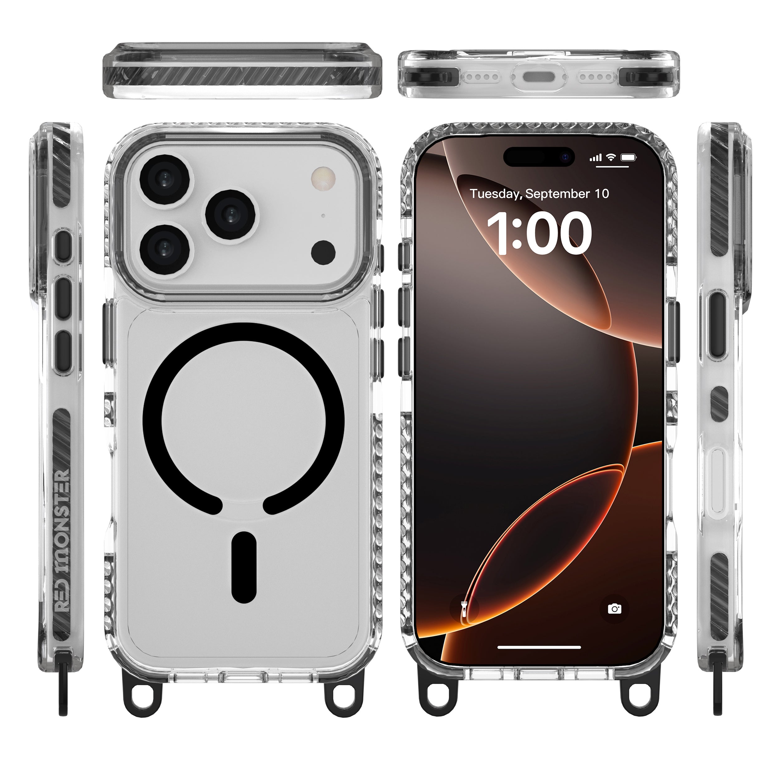 Redmonster iPhone 17 Pro 6.3 (2025) Gassan M Strap Black