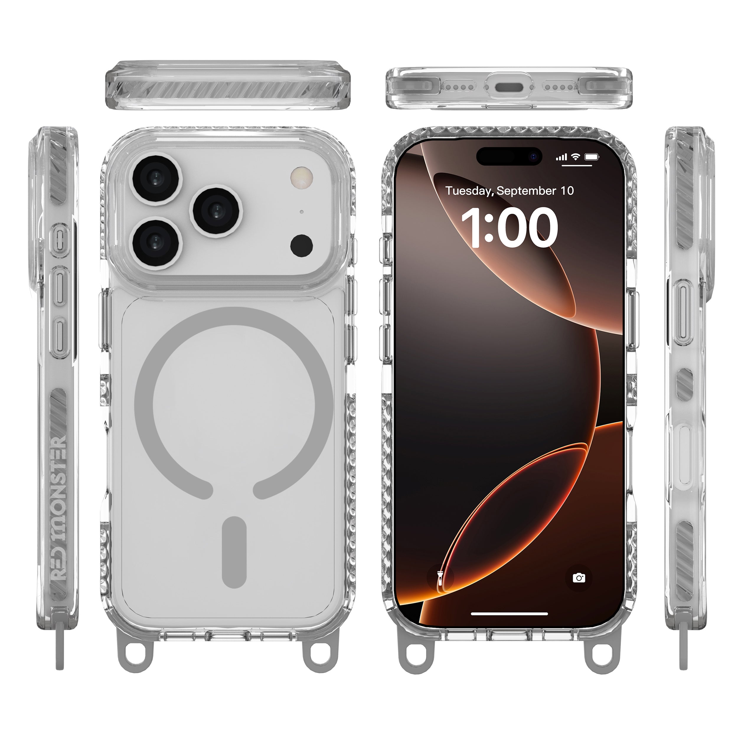 Redmonster iPhone 17 Pro 6.3 (2025) Gassan M Strap Grey