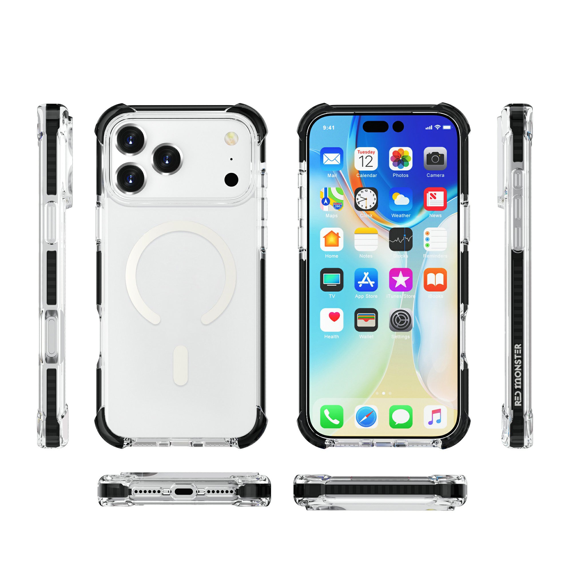 Redmonster iPhone 17 Pro Max 6.9 (2025) Basic M Black Tech