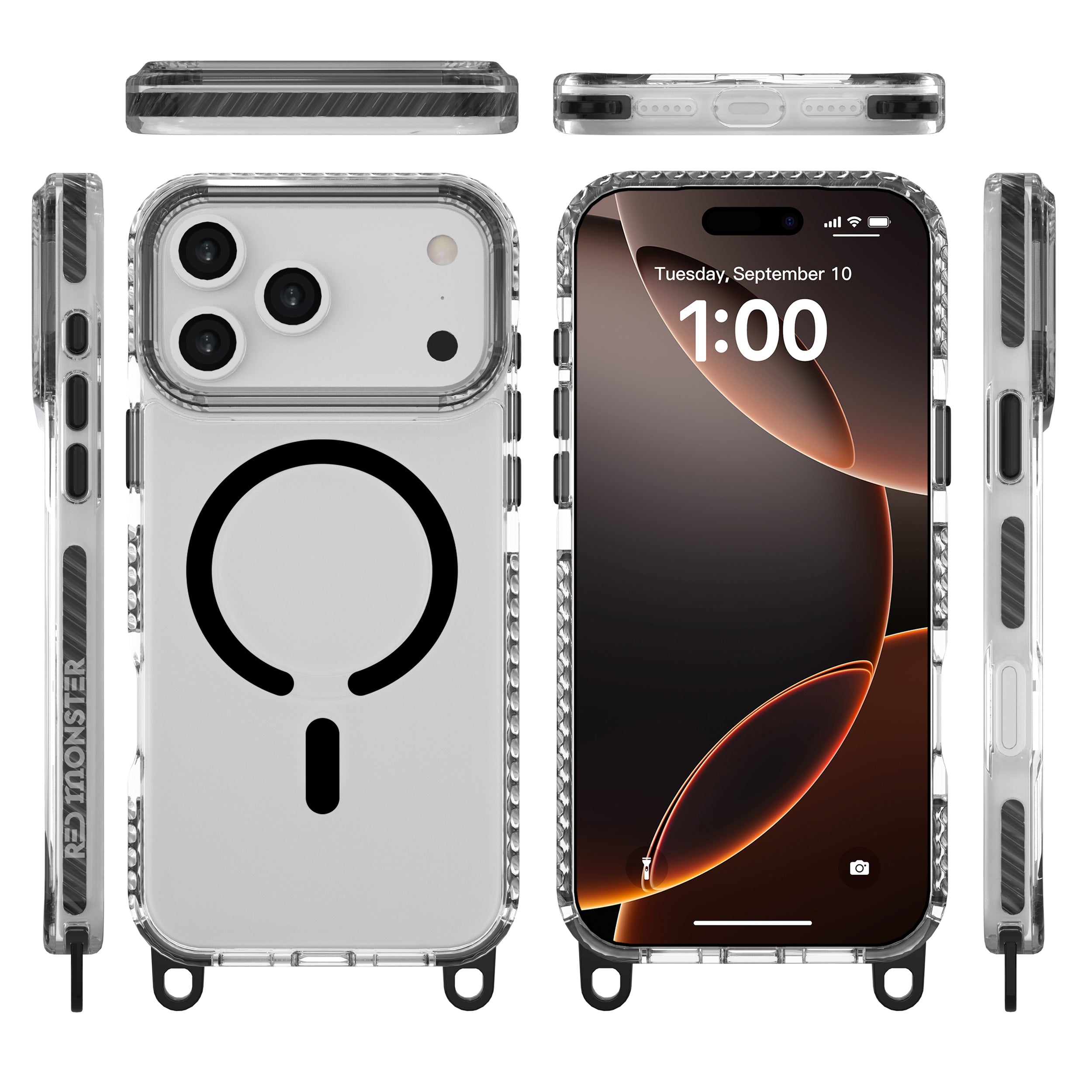 Redmonster iPhone 17 Pro Max 6.9 (2025) Gassan M Strap Black