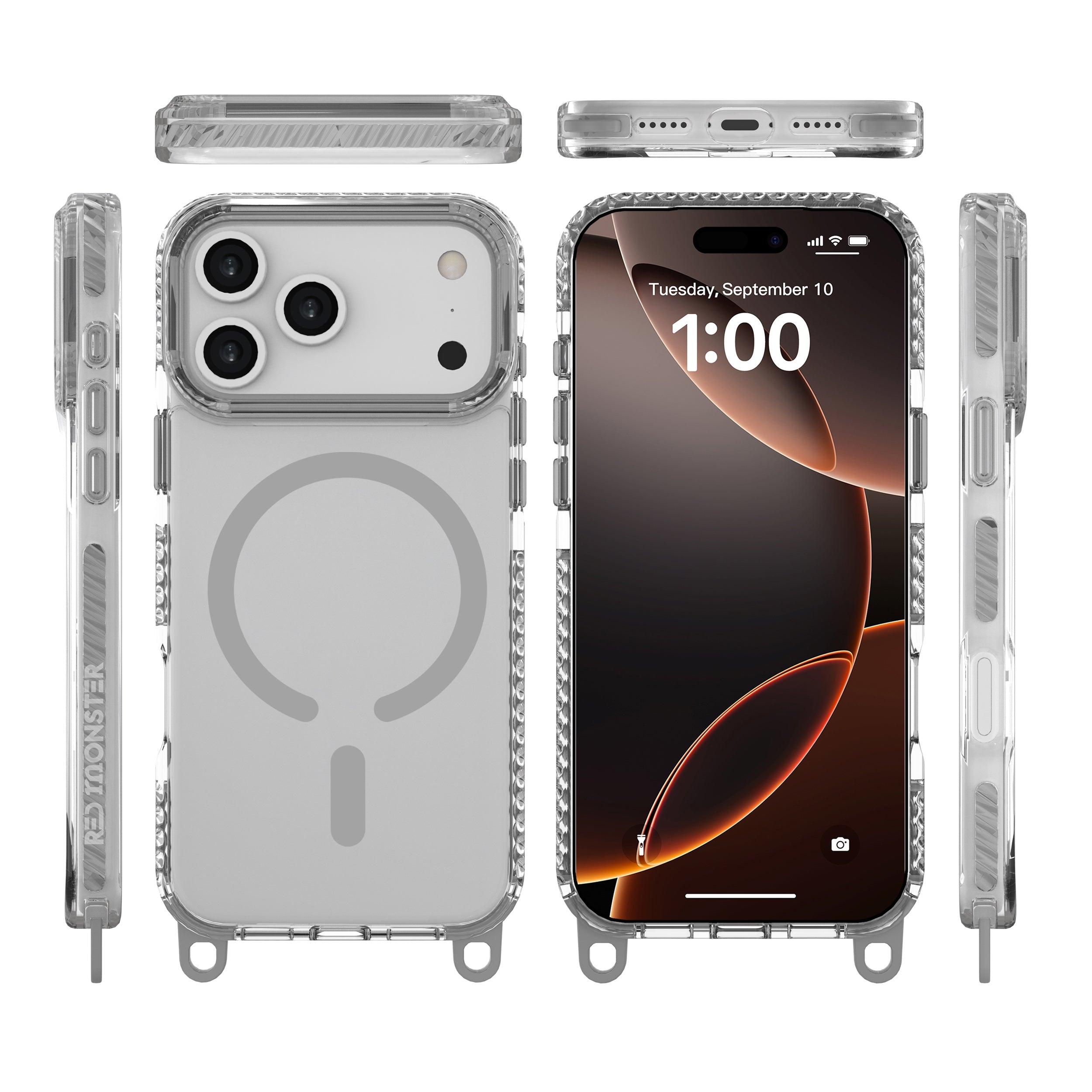 Redmonster iPhone 17 Pro Max 6.9 (2025) Gassan M Strap Grey