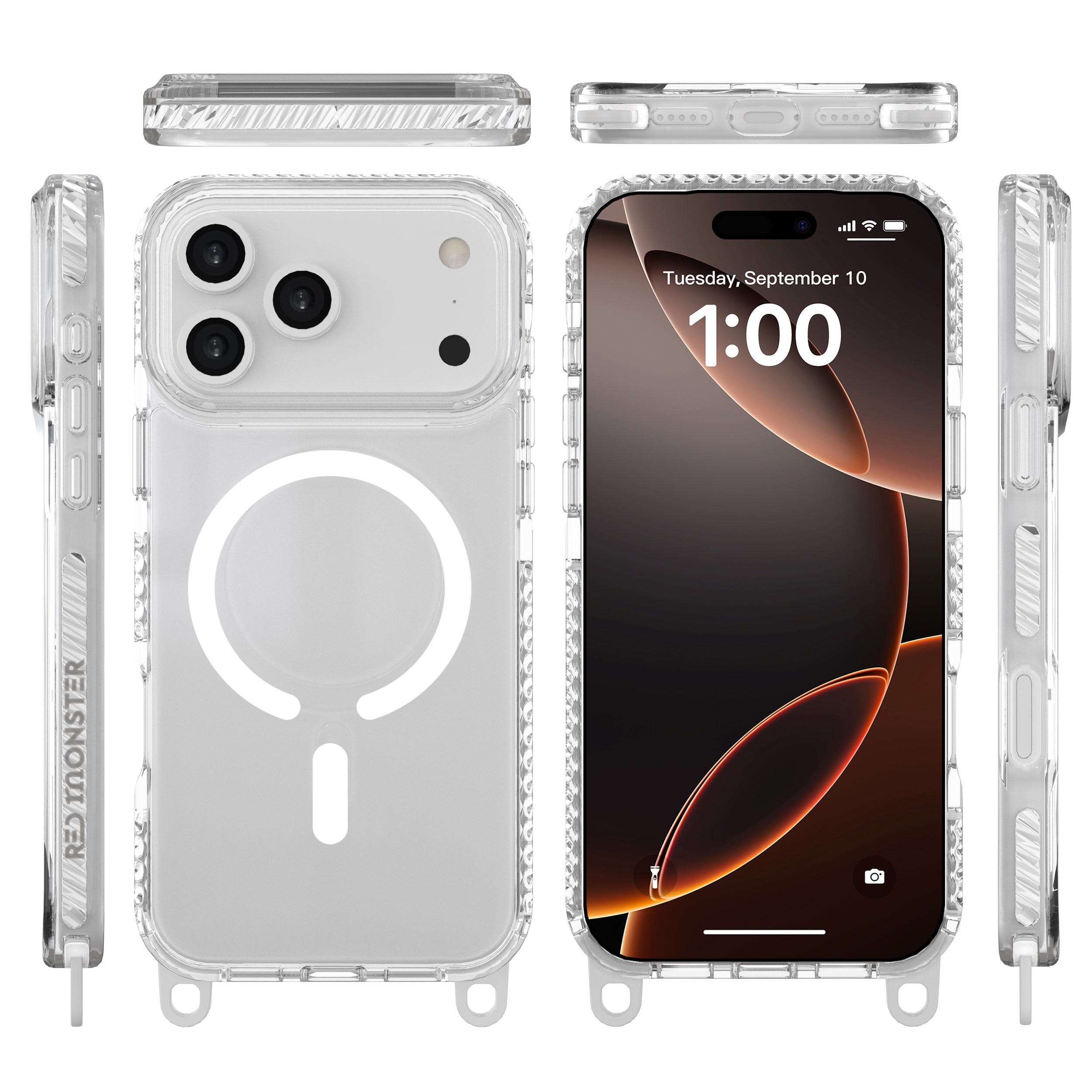 Redmonster iPhone 17 Pro Max 6.9 (2025) Gassan M Strap White