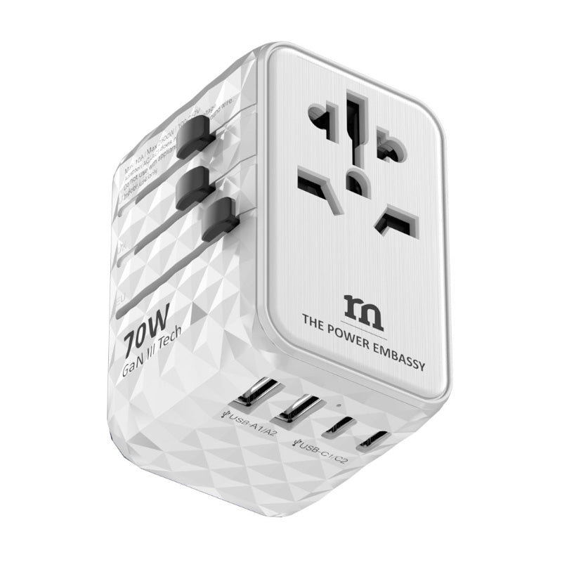 Redmonster World Plug Pro PD70W Universal Travel Adapter (White)