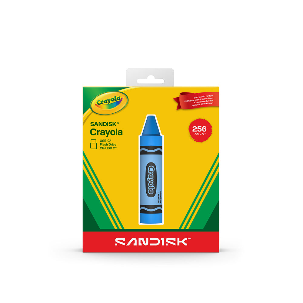SanDisk Crayola 256GB USB-C Flash Drive (Cerulean Blue)