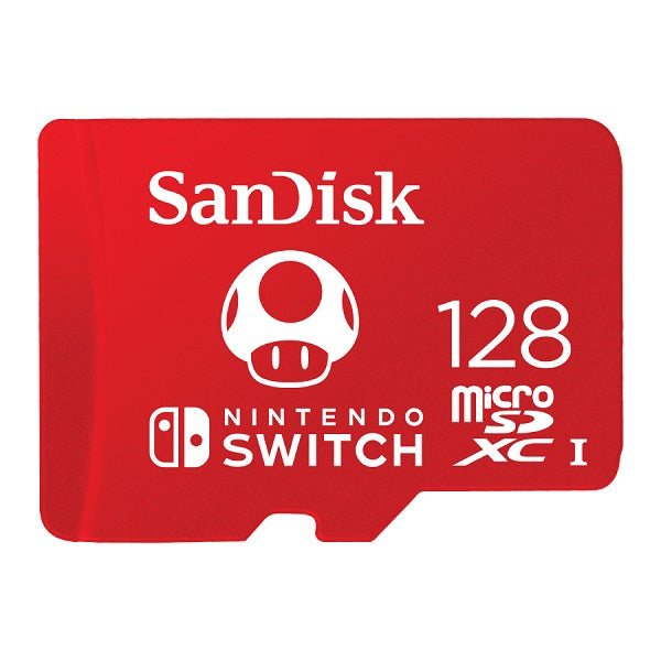 SanDisk Nintendo Licensed microSDXC UHS-I 128GB (Red) 100MB/s [SDSQXAO-128G-GN3ZN]